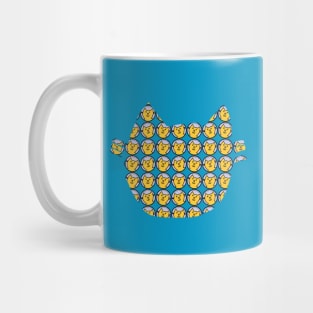 Yellow Cat Portrait Pattern Graphic Mug